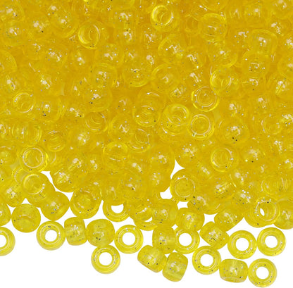 1000Pcs Glow in The Dark Pony Beads 9mm Plastic Kandi Beads Bulk for Friendship Bracelet Necklace Craft Jewelry Making Beads for Hair Braids 9 Color