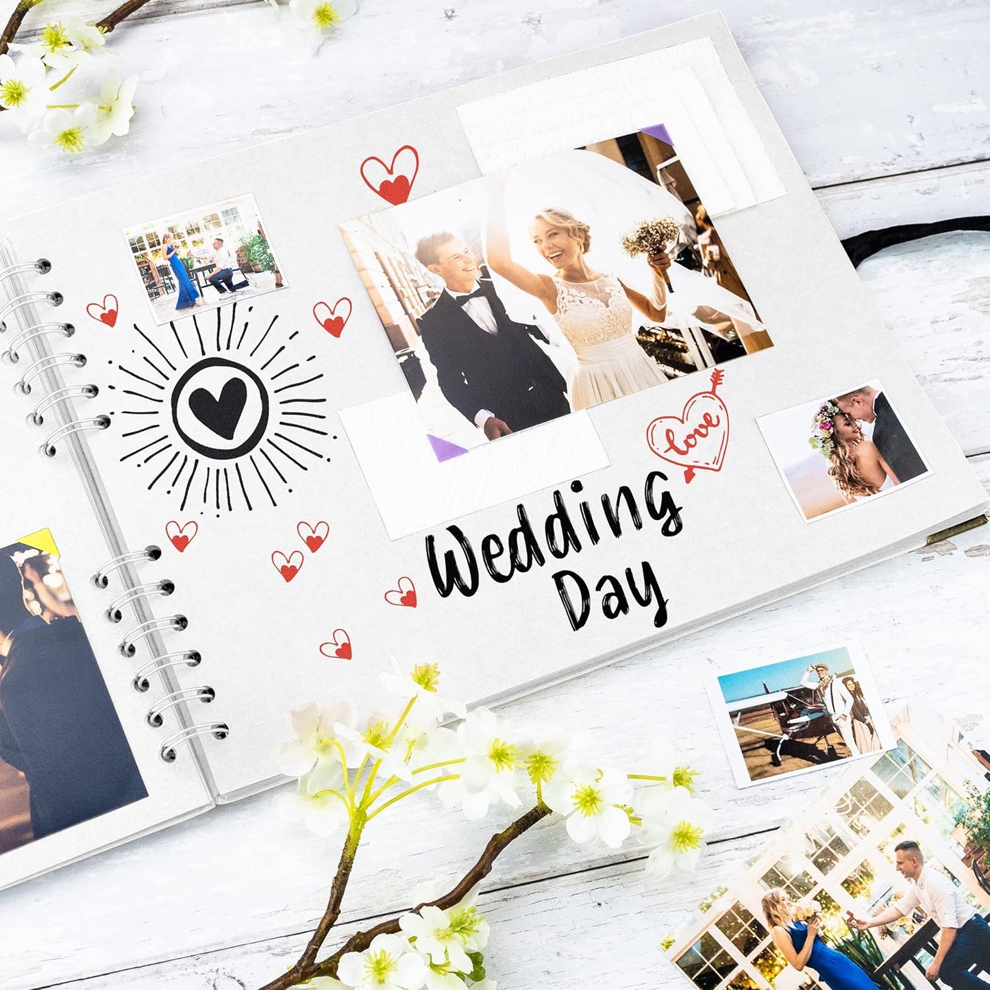 Bstorify Scrapbook Album 60 Pages (8 x 8 Inch) Brown Thick 200gsm Kraft Paper, Photo Album Scrapbook, Memory Book - Ideal for Your Scrapbooking Albums Art & Craft Projects