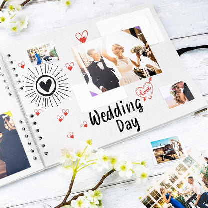 Bstorify Scrapbook Album 60 Pages (8 x 8 Inch) Brown Thick 200gsm Kraft Paper, Photo Album Scrapbook, Memory Book - Ideal for Your Scrapbooking Albums Art & Craft Projects