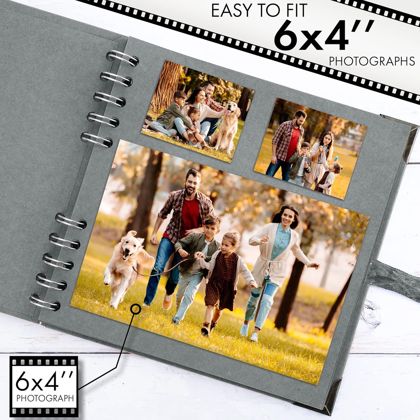 Bstorify Scrapbook Album 60 Pages (8 x 8 Inch) Brown Thick 200gsm Kraft Paper, Photo Album Scrapbook, Memory Book - Ideal for Your Scrapbooking Albums Art & Craft Projects