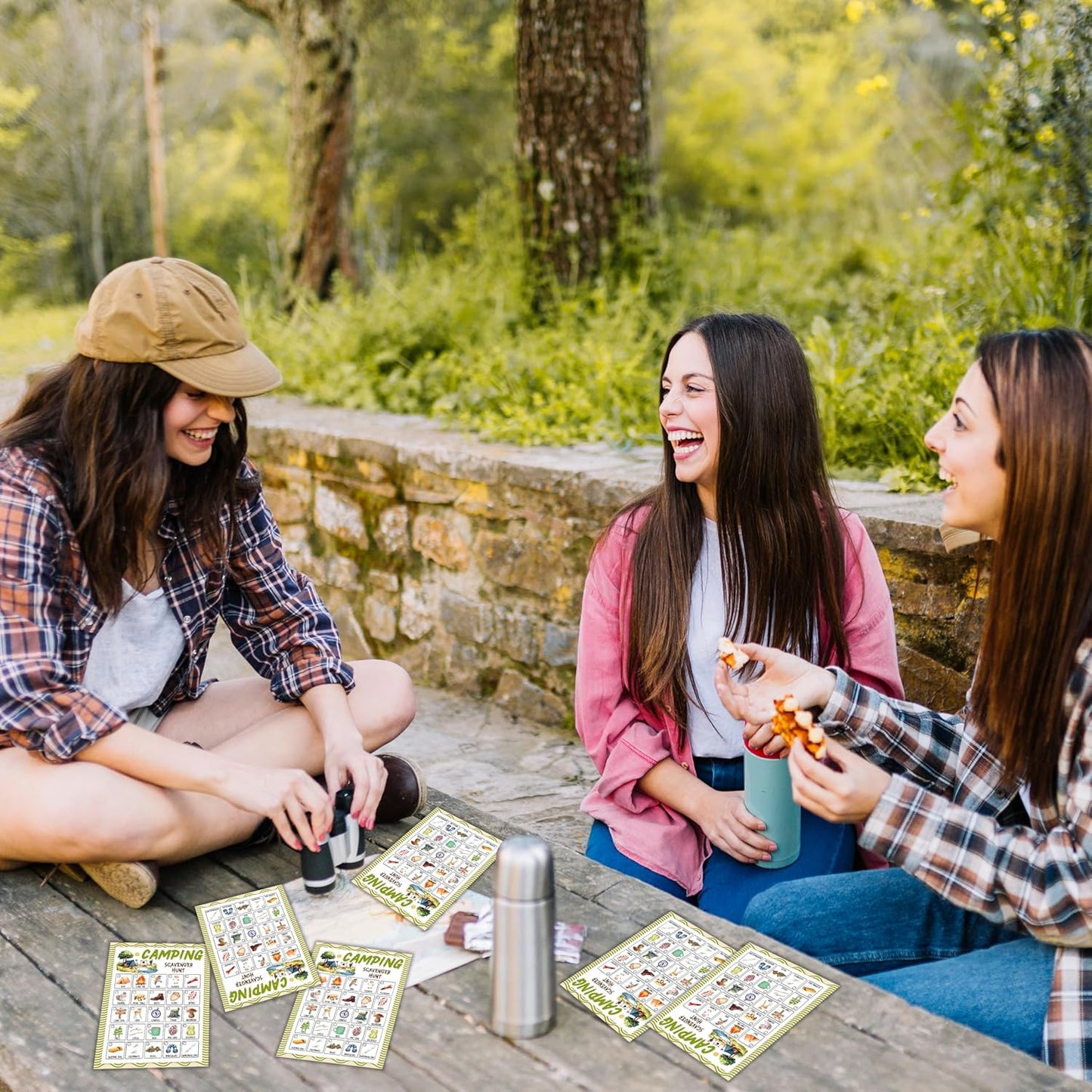 Camping Scavenger Hunt Cards, Seek and Find Camping Games, Outdoor Scavenger Hunt Game for Adults, Nature Treasure Hunt Game, Camping Party Decorations, Spring Summer Holiday Party Supplies -04