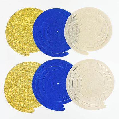 36 Pcs Blue Hanging Swirl Decorations Ombre Royal Blue White Felt Swirl Streamer Spiral Ceiling Garland for Birthday Wedding Baby Shower Graduation Under The Sea Nautical Ahoy Achor Party Supplies