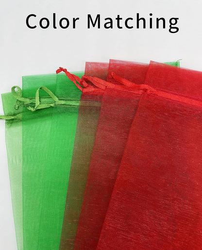 Jexila 120PCS Sheer Organza Bags 5X7 inches Mesh Drawstring Gift Bags Small for Jewelry Wedding Party Baby Shower Favor Bags (Rainbow )