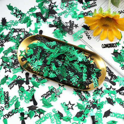 Gold and Black Graduation Confetti 2026, 1000 Pcs Congrats Grad Confetti Class of 2026 Party Table Centerpiece for 2026 Graduation Party Decorations