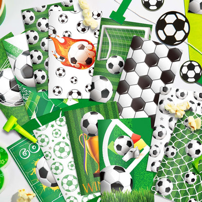OXYLIPO 24 Pcs Sports Party Favors Soccer Mini Notepads Soccer Notebooks- Spiral Journal Notebooks with Soccer Theme Designs, Teacher School Classroom Reward Supplies for Teens Boys Girls