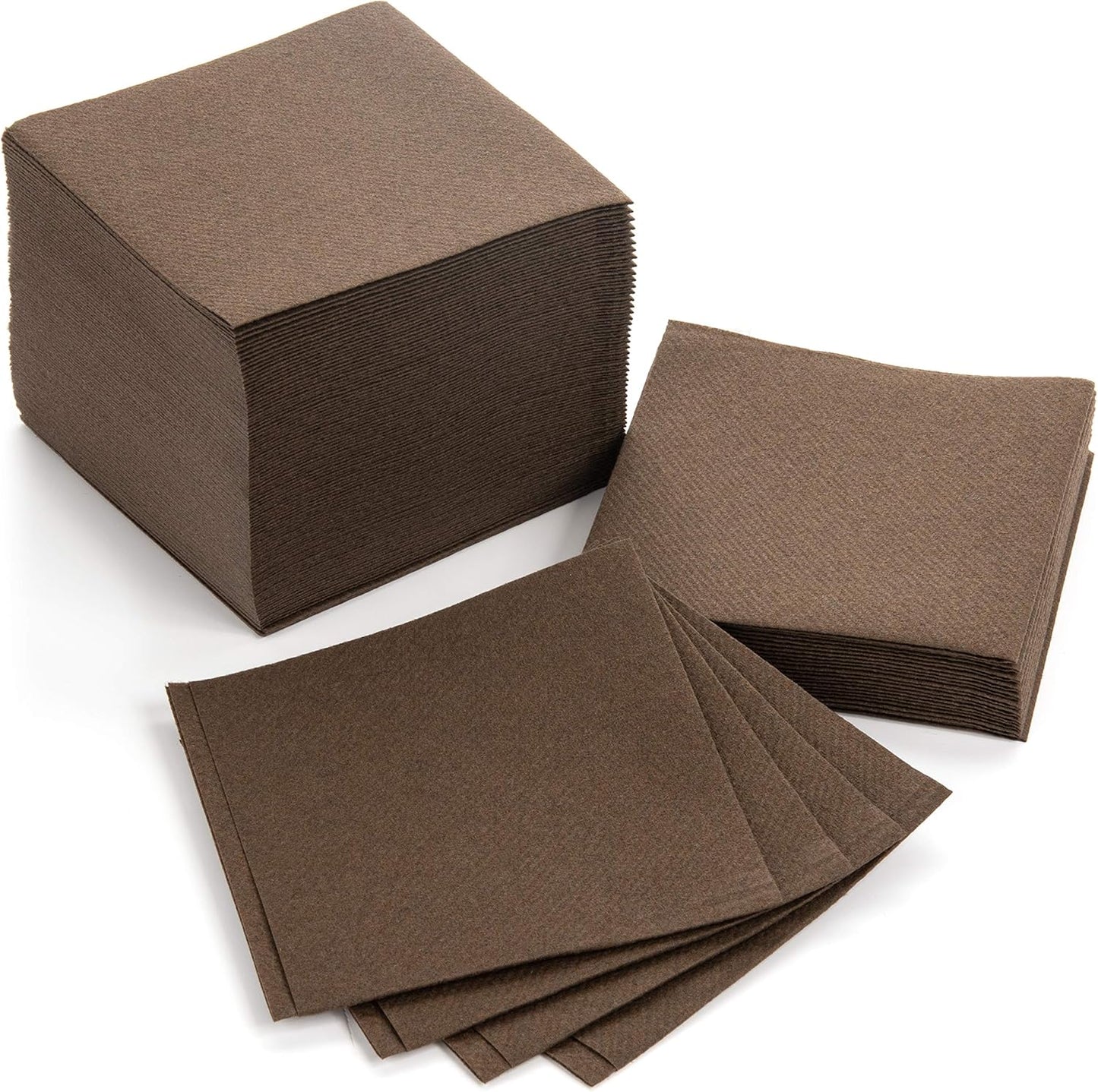 AH AMERICAN HOMESTEAD Cocktail Napkins-Disposable Beverage/Bar Napkins-White Linen-Like Square Napkins-Eco-Friendly & Compostable-Everyday Use, Party or Wedding 4.75inch x 4.75inch (100 Count, White)