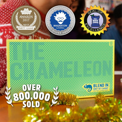 The Chameleon: Award-Winning Bluffing Board Game for Family, Adults & Friends | Includes 80 Extra Secret Words | Who is The Imposter?