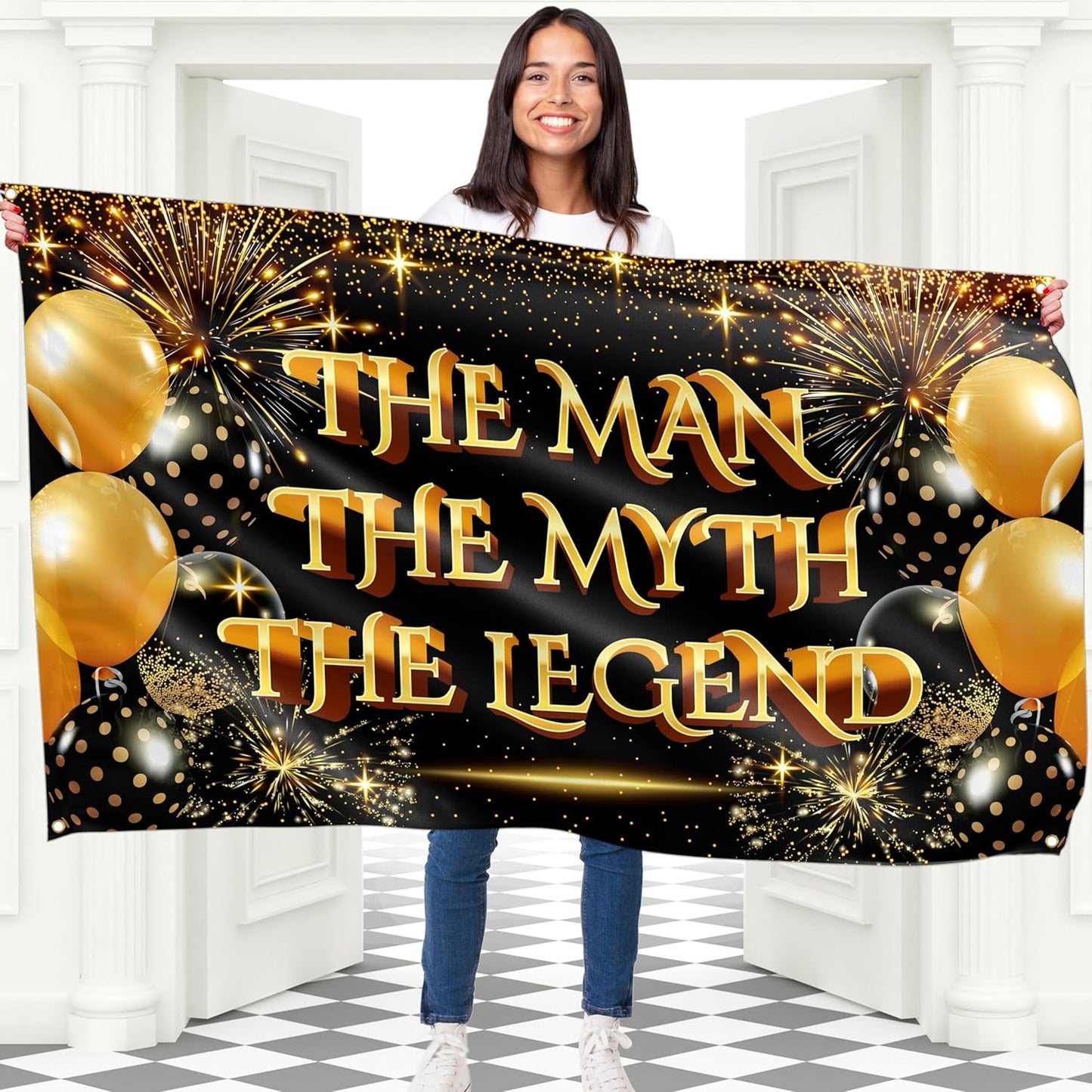 Welcome Banner - Black and Gold Welcome Home Decorations 6 x 1.3ft - Welcome Back Banner - We Missed You So Much