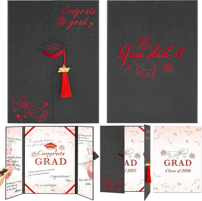 Graduation Decorations 2026 Pink,Graduation Guest Book,Autograph Book with Tassel Class of 2026 Graduate Party Decorations,Graduation Signature Guest Book