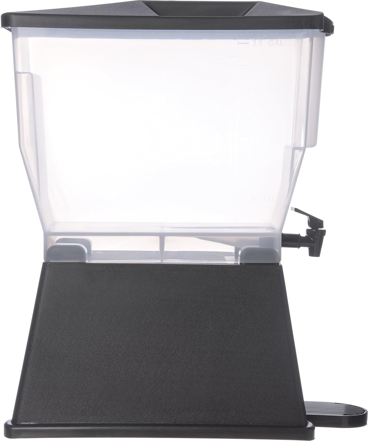 Carlisle FoodService Products Trimline Double Base Rectangular Beverage Dispensers with Spigot for Catering, Buffets, Restaurants, Polycarbonate (Pc), 2 x 3.5 Gallons, Black