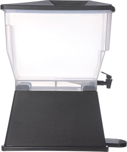 Carlisle FoodService Products Trimline Double Base Rectangular Beverage Dispensers with Spigot for Catering, Buffets, Restaurants, Polycarbonate (Pc), 2 x 3.5 Gallons, Black