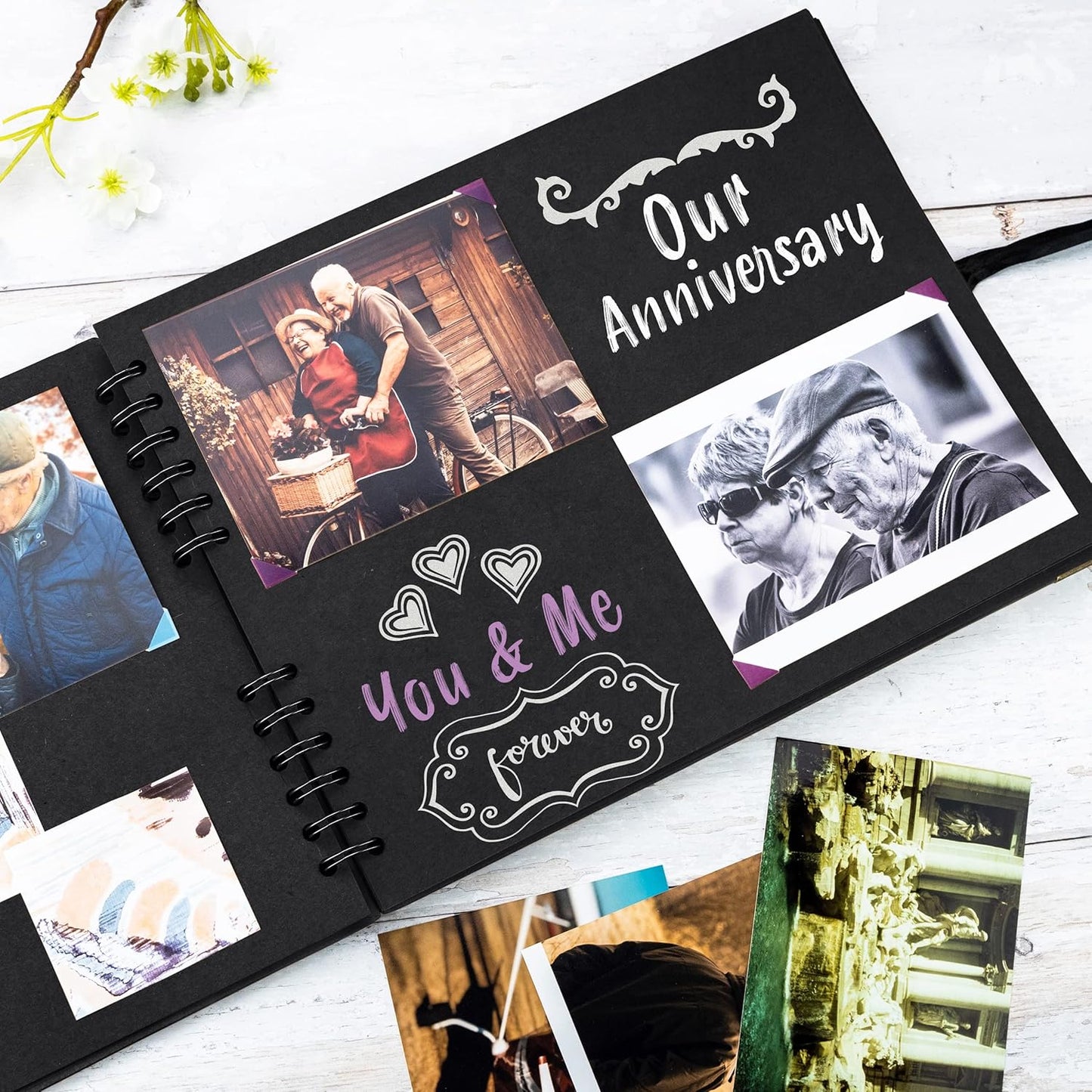 Bstorify Scrapbook Album 60 Pages (8 x 8 Inch) Brown Thick 200gsm Kraft Paper, Photo Album Scrapbook, Memory Book - Ideal for Your Scrapbooking Albums Art & Craft Projects