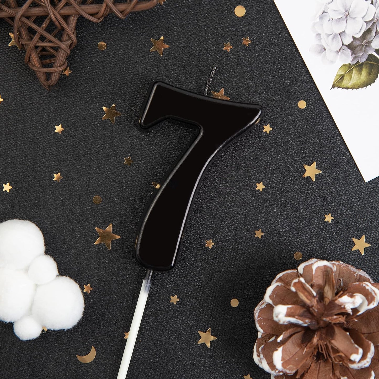 PHD CAKE 2.76 Inch Modern Gold 2 Number Birthday Candles, Gold Number Candles, Cake Number Candles, Party Celebration