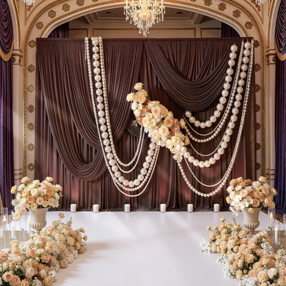 10ftx10ft Black Backdrop Curtains for Weddings Parties, Wrinkle Free 2 Panels Silky Polyester Photo Backdrop Drapes Back Drop Cloth Drapery for Birthday Mother'sDay Photography Background