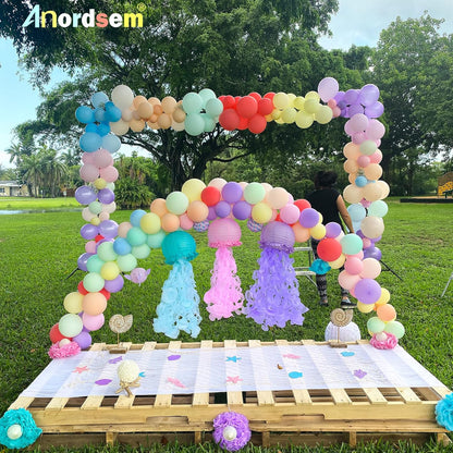 Anordsem Electric Balloon Air Pump: Polypropylene Plastic Case with Dual Nozzle - Quick Inflating for All Balloons at Home - Blower Machine Knotter/Ribbon for Parents Party DIY Decoration