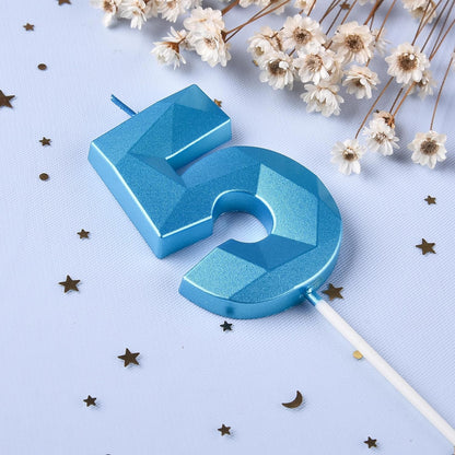 PHD CAKE 2.76 Inch Crystal Black 9 Number Birthday Candles, Black Number Candles, Cake Number Candles, Party Celebration