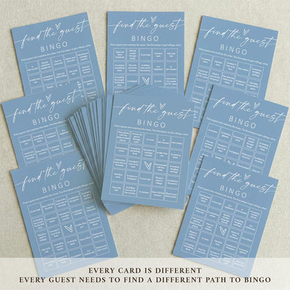 Minimalist Bridal Shower Bingo Cards, 25 Pcs Unique Bridal Bingo Game for Wedding Shower Parties and Guest Interaction - A01