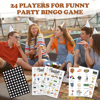 Book Bingo Game, Reading Party Bingo Cards Set, Read Themed Party Games Supplies for Book Lovers, Adults Family Friends Holiday Activities Favors Decorations for 24 Player, 01