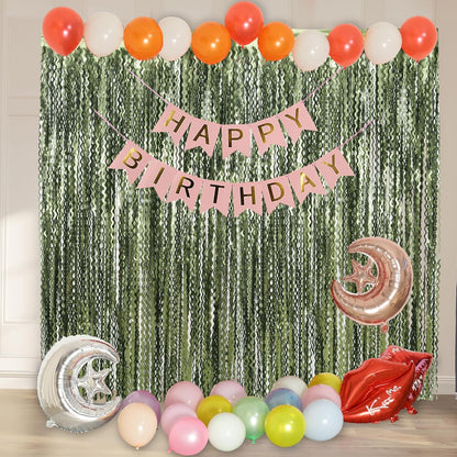 4 Pack Wavy Champagne Gold Metallic Tinsel Foil Fringe Curtains Backdrop - 3.3X6.6ft Foil Fringe Backdrop for Parties | Door Streamers for Birthday | Photo Booth Backdrops Party Decor