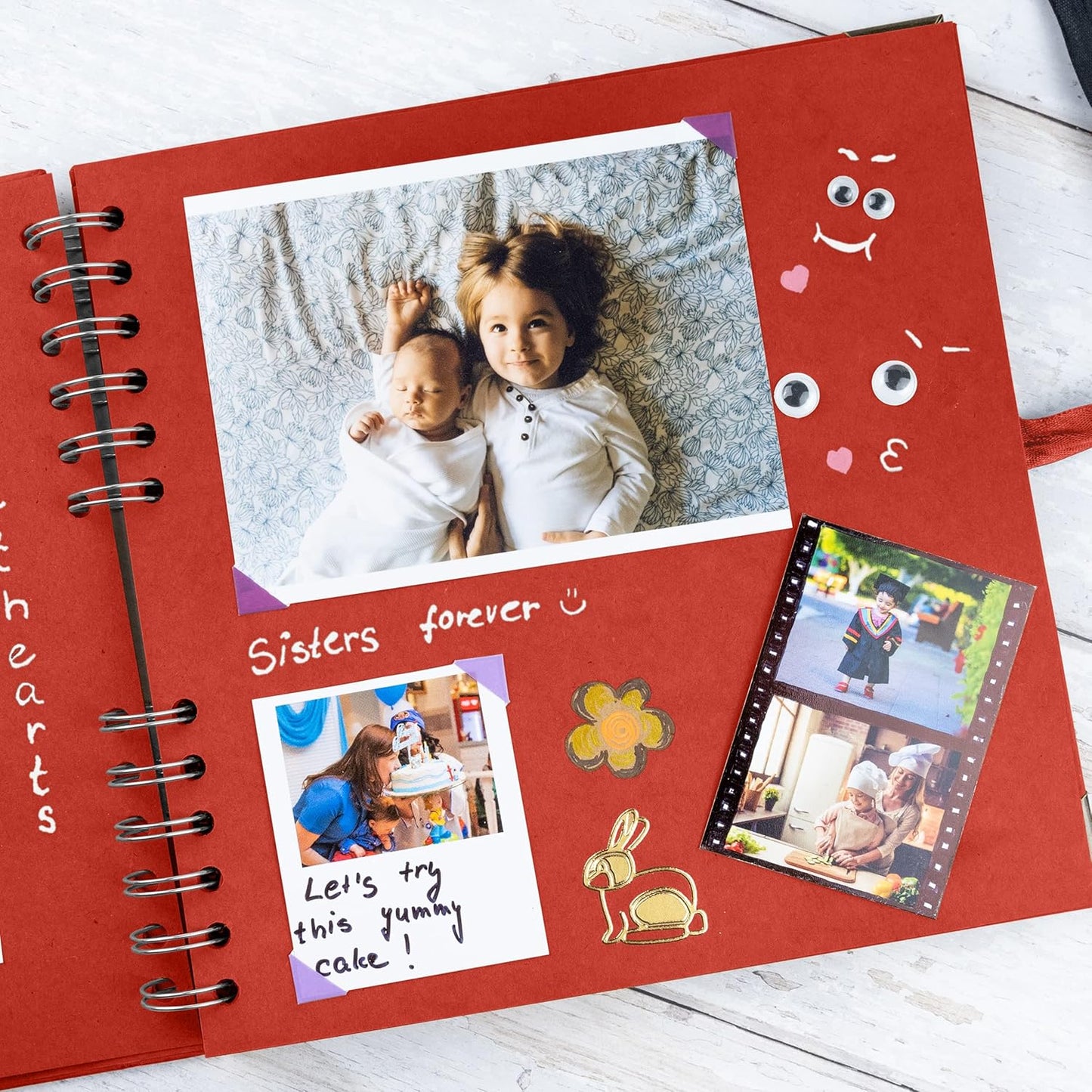 Bstorify Scrapbook Album 60 Pages (8 x 8 Inch) Brown Thick 200gsm Kraft Paper, Photo Album Scrapbook, Memory Book - Ideal for Your Scrapbooking Albums Art & Craft Projects