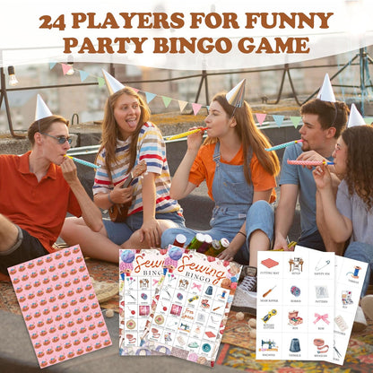 Book Bingo Game, Reading Party Bingo Cards Set, Read Themed Party Games Supplies for Book Lovers, Adults Family Friends Holiday Activities Favors Decorations for 24 Player, 01
