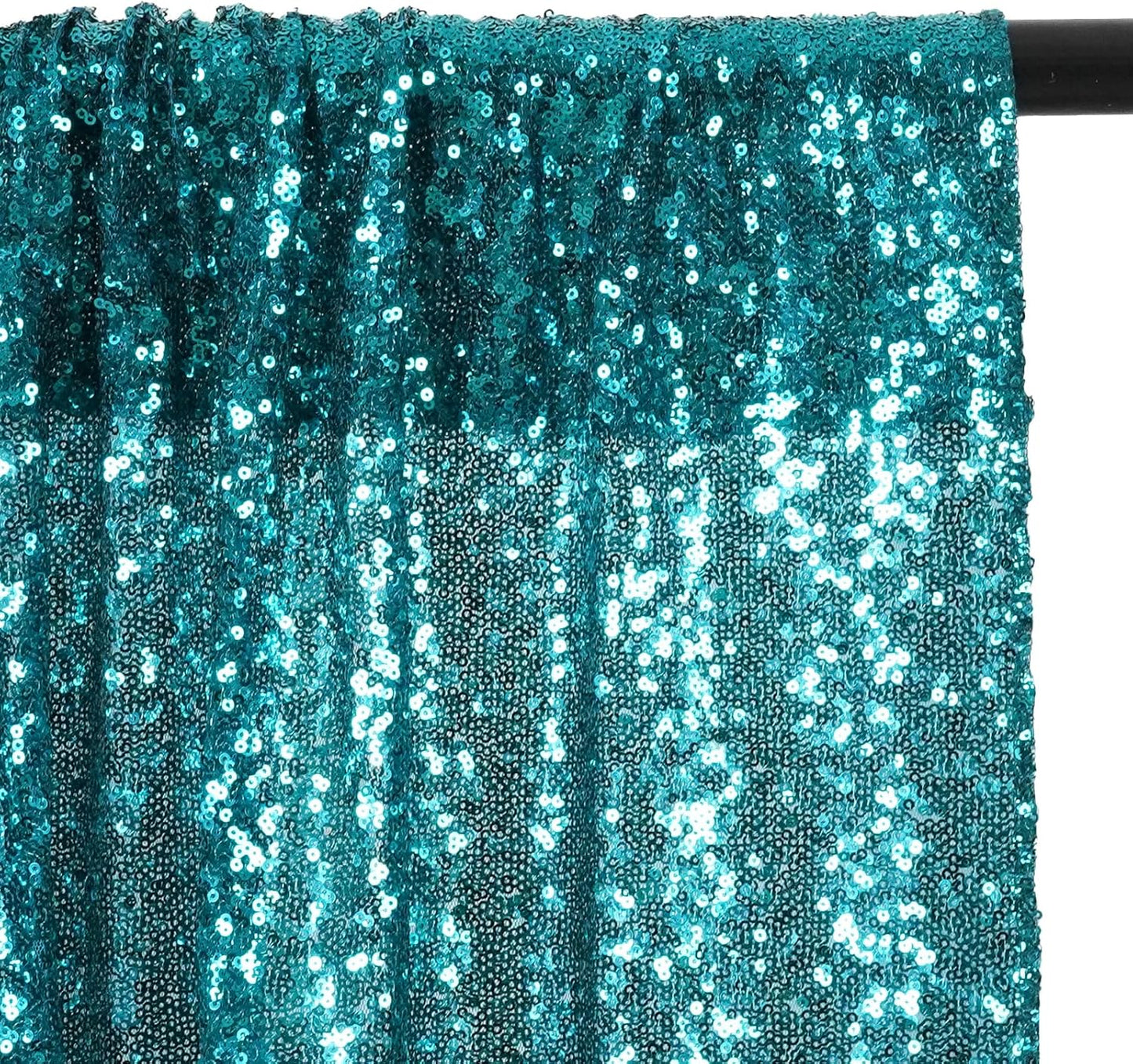 Poise3EHome Black Sequin Backdrop Curtains, 2 Panels 2FTx8FT Glitter Photo Booth Backdrop for Halloween Birthday Bachelorette Wednesday Twilight Party Decorations