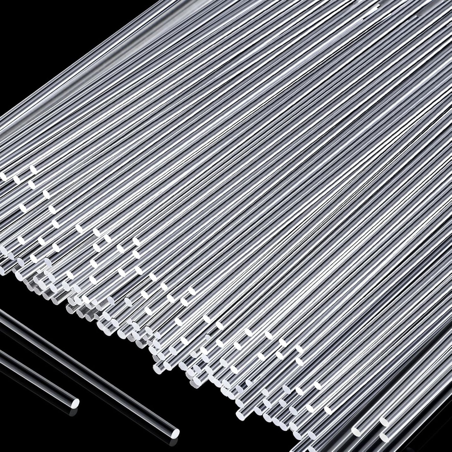 Zopeal 200 Pcs Acrylic Lollipop Sticks Clear Cake Pops Rods Cake Topper Candy Cupcake Treat Stick for Wedding Chocolate Cookie Dessert Handmade DIY Crafts Party Decor Gardening(6 x 0.12 Inches,Clear)