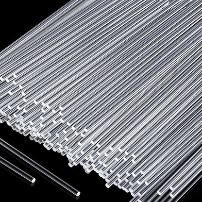 Zopeal 200 Pcs Acrylic Lollipop Sticks Clear Cake Pops Rods Cake Topper Candy Cupcake Treat Stick for Wedding Chocolate Cookie Dessert Handmade DIY Crafts Party Decor Gardening(6 x 0.12 Inches,Clear)