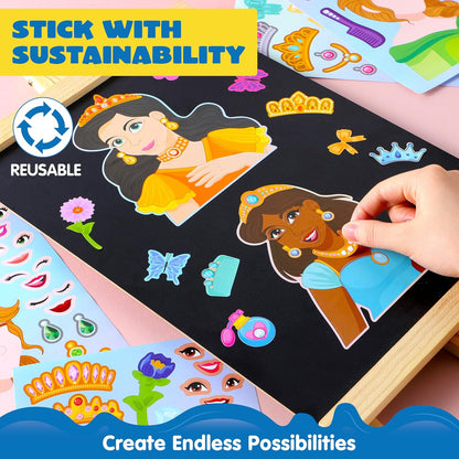 JOYIN 36 Sheets 9"x6" Make a face Stickers for Kids, Make Your Own Animal Stickers with Unicorn, Dinosaur, Sea and Safari Animals, Crafts Birthday Party Favors, Goodie Bags Classroom Activities