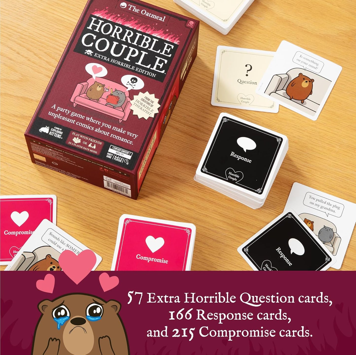 Horrible Therapist: Extra Horrible Edition by Exploding Kittens - A Card Game for 3-8 Players, Ages 17+ - Adult Party Game for Family Night