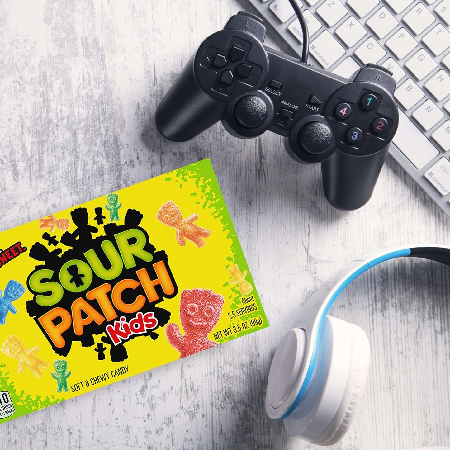 SOUR PATCH KIDS Soft & Chewy Gummy Candy, Bulk Candy, 12 - 3.5 oz Boxes