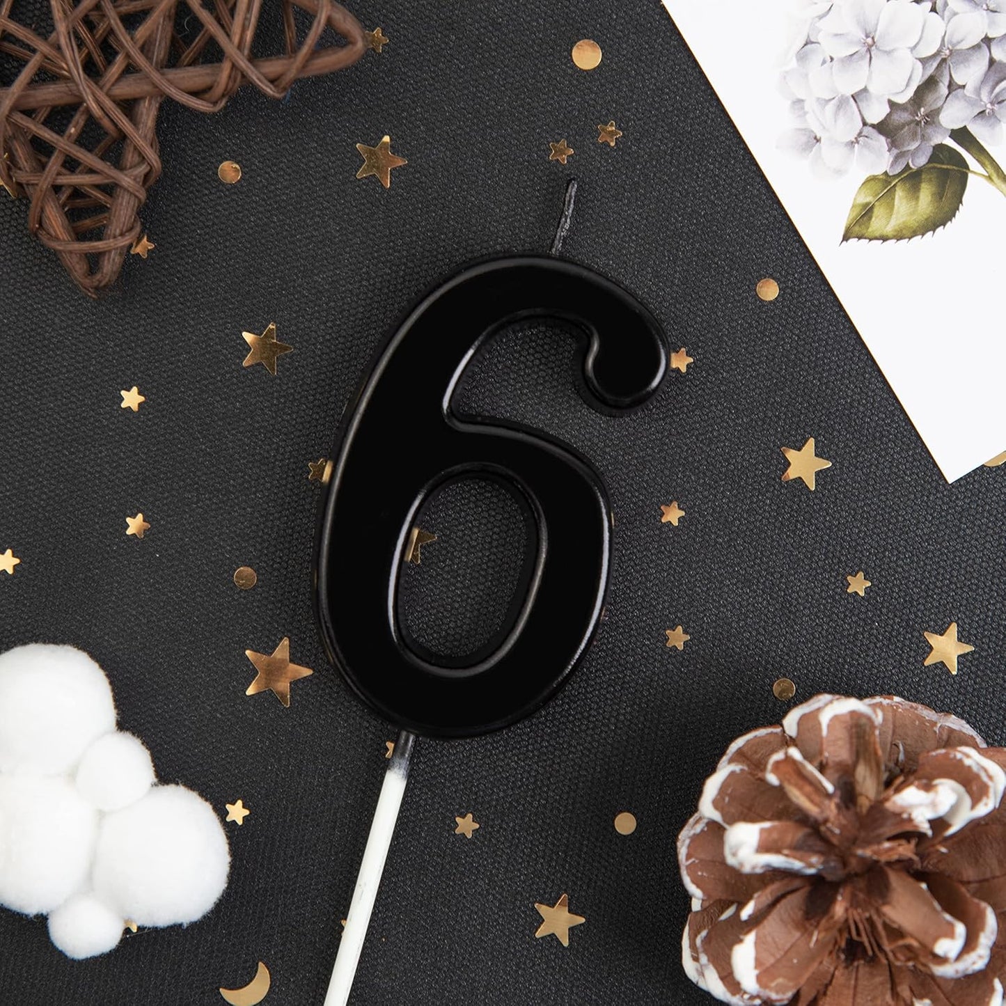 PHD CAKE 2.76 Inch Modern Gold 2 Number Birthday Candles, Gold Number Candles, Cake Number Candles, Party Celebration