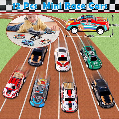 Vanblue 110Pcs Race Car Party Favors Themed Birthday Decorations Supplies Straw Bubble Slap Bracelet DIY Sticker Toy Gift for Boy Kids Treat Candy Bags Stuffers Classroom Rewards