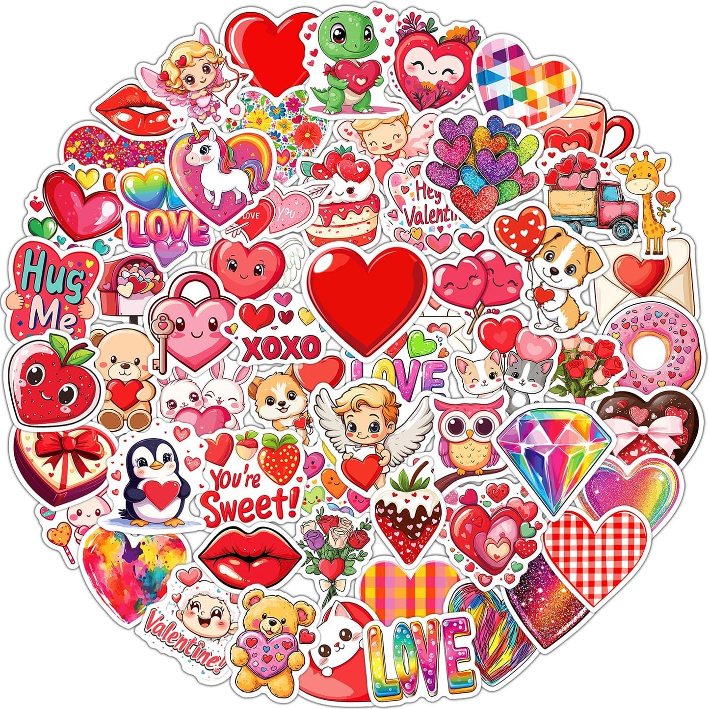 JCFIRE 200PCS Stickers for Kids, Waterproof Cute Mixed Animal Food Vinyl Scrapbook Stickers for Water Bottle, Book, Laptop, Goodie Bags Stuffers Kids Party Favors, Classroom Supplies Must Haves