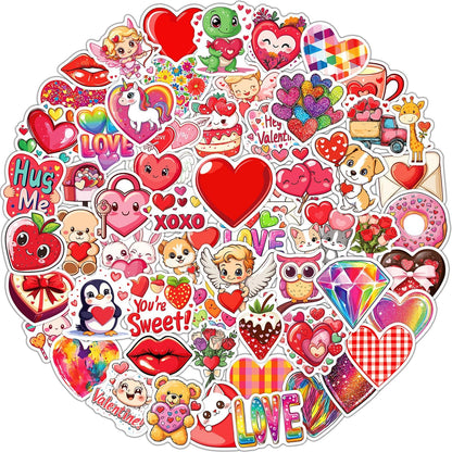 JCFIRE 200PCS Stickers for Kids, Waterproof Cute Mixed Animal Food Vinyl Scrapbook Stickers for Water Bottle, Book, Laptop, Goodie Bags Stuffers Kids Party Favors, Classroom Supplies Must Haves