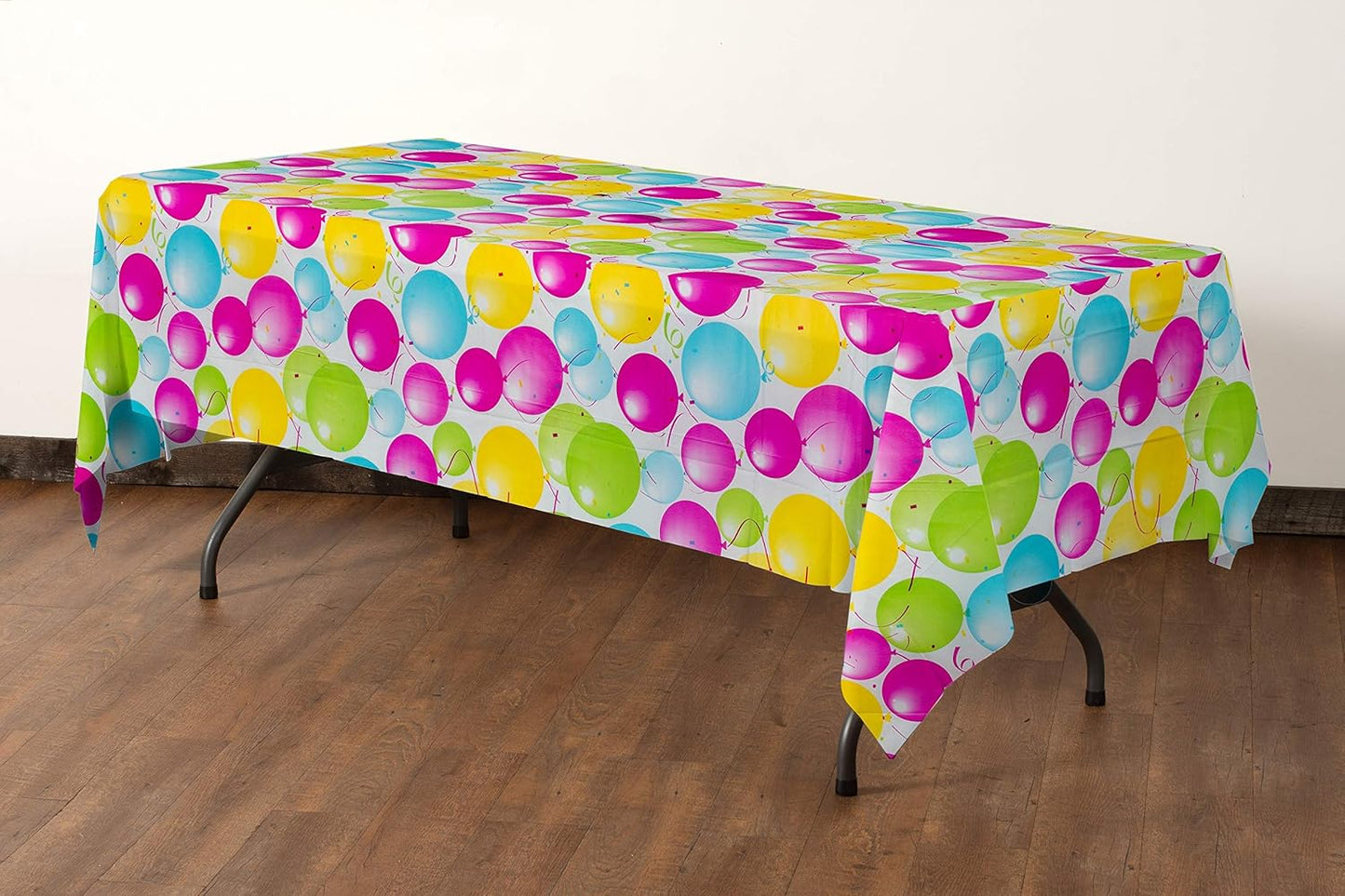 12-Pack Premium Plastic Tablecloth 54in. x 108in. Rectangle Table Cover - Dark Blue - Colors A