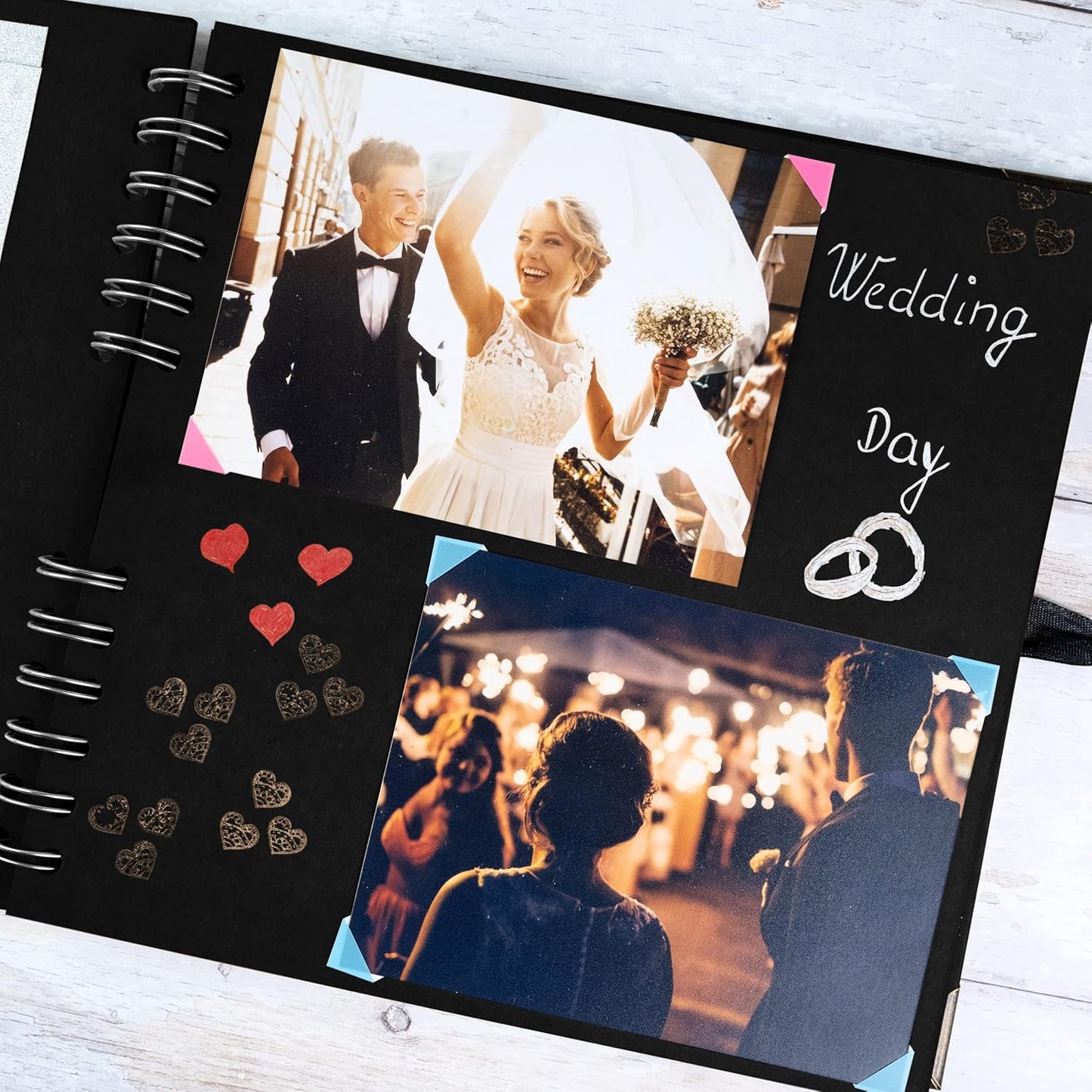 Bstorify Scrapbook Album 60 Pages (8 x 8 Inch) Brown Thick 200gsm Kraft Paper, Photo Album Scrapbook, Memory Book - Ideal for Your Scrapbooking Albums Art & Craft Projects