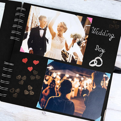 Bstorify Scrapbook Album 60 Pages (8 x 8 Inch) Brown Thick 200gsm Kraft Paper, Photo Album Scrapbook, Memory Book - Ideal for Your Scrapbooking Albums Art & Craft Projects