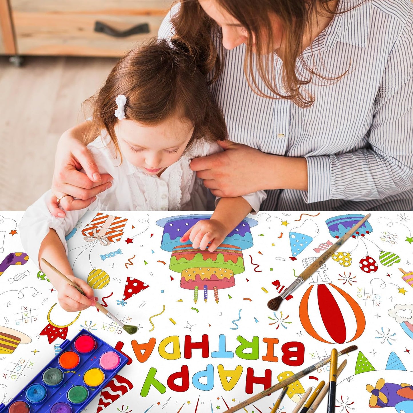 Childom 1 Pack Fourth of July Coloring Tablecloth for Kids,4th of July Crafts for Kids 30"x72" Giant Coloring Poster Table Cloth,Large Paper Poster Crafts Party Activities,4th of July Paper Tablecloth