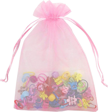 Jexila 120PCS Sheer Organza Bags 5X7 inches Mesh Drawstring Gift Bags Small for Jewelry Wedding Party Baby Shower Favor Bags (Rainbow )