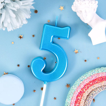 PHD CAKE 2.76 Inch Modern Gold 2 Number Birthday Candles, Gold Number Candles, Cake Number Candles, Party Celebration