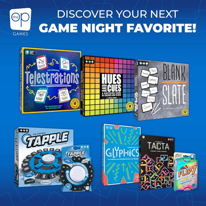 USAOPOLY BLANK SLATE, Where Great Minds Think Alike, Fun Family-Friendly Board Game, Word Association Party Game, Easy to Learn, Fun to Play Family Game Night, 3-8 Players, Ages 8+