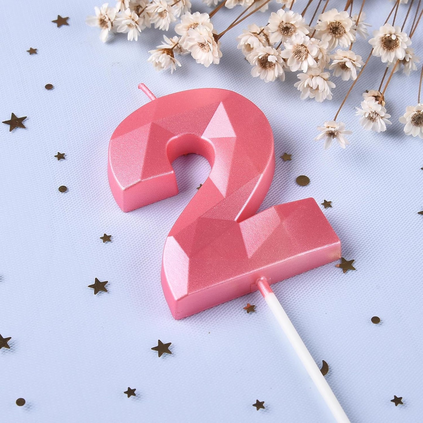 PHD CAKE 2.76 Inch Crystal Black 9 Number Birthday Candles, Black Number Candles, Cake Number Candles, Party Celebration
