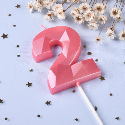 PHD CAKE 2.76 Inch Crystal Black 9 Number Birthday Candles, Black Number Candles, Cake Number Candles, Party Celebration