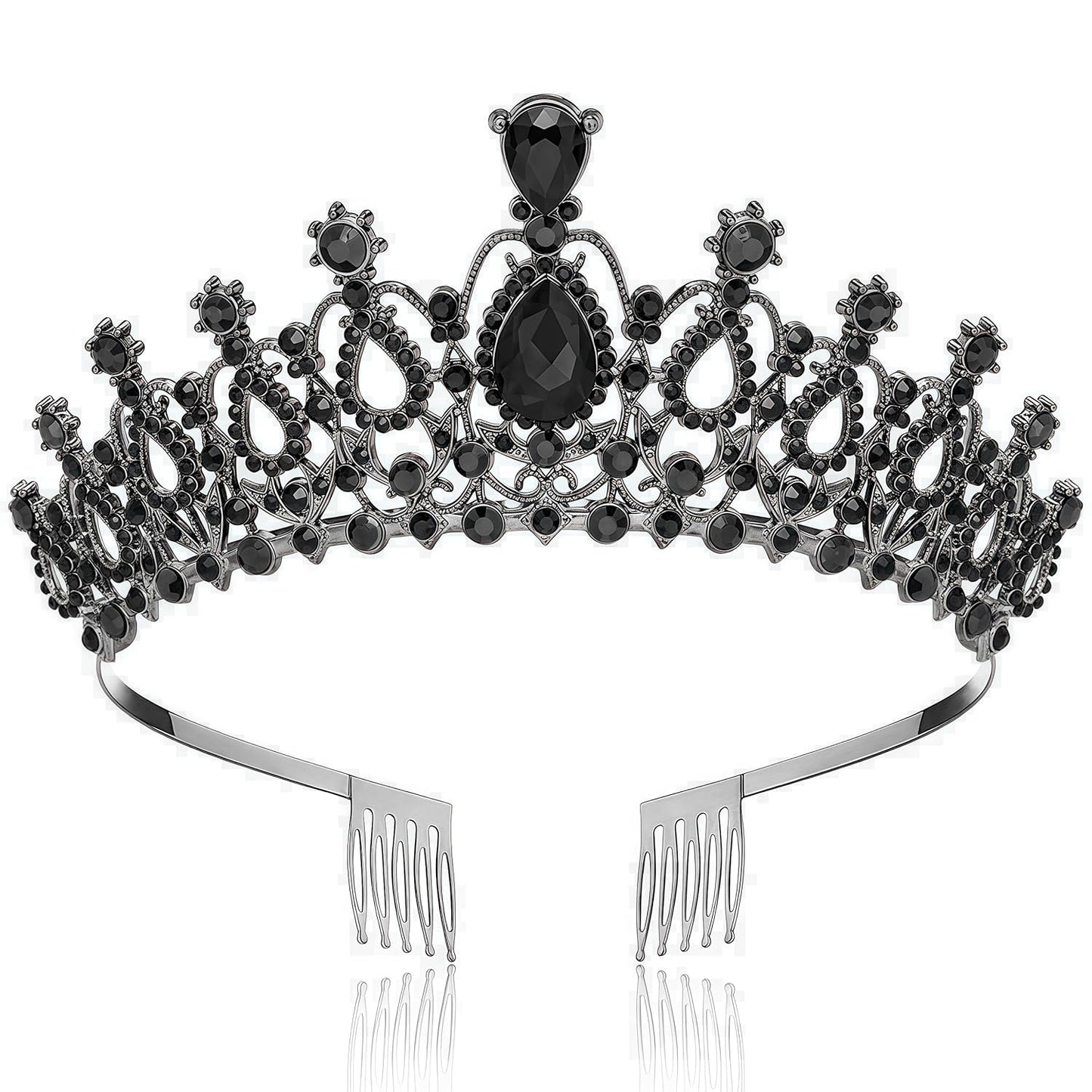 Tiara Crown for Women, Headband Hair Accessories for Birthday Wedding Party Costume Pink
