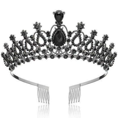 Tiara Crown for Women, Headband Hair Accessories for Birthday Wedding Party Costume Pink