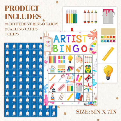 Book Bingo Game, Reading Party Bingo Cards Set, Read Themed Party Games Supplies for Book Lovers, Adults Family Friends Holiday Activities Favors Decorations for 24 Player, 01
