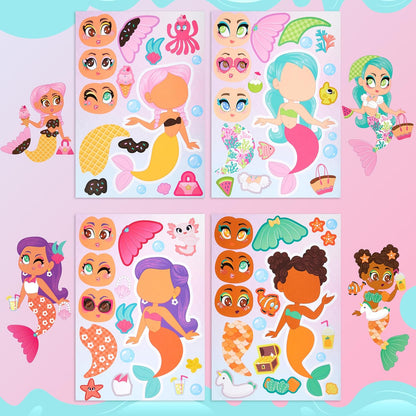 JOYIN 36 Sheets 9"x6" Make a face Stickers for Kids, Make Your Own Animal Stickers with Unicorn, Dinosaur, Sea and Safari Animals, Crafts Birthday Party Favors, Goodie Bags Classroom Activities
