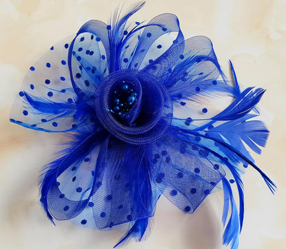 Fascinators Hat Women Tea Party Headband Flower Cocktail Mesh Feathers Hair Clip Kentucky Derby Hat Wedding