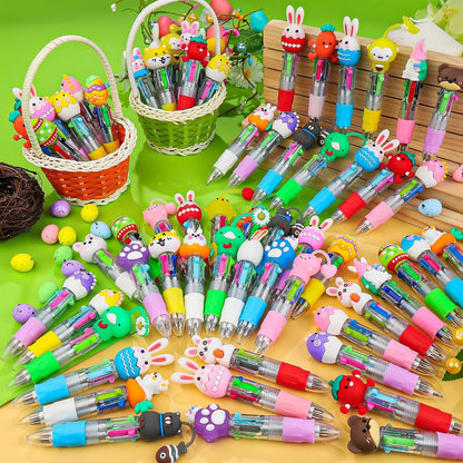 CZWZ 20Pcs Mini Multicolor Pens in One 4-in-1 Cute Pens Bulk for Kids, Fun Kawaii Ballpoint Pens for Birthdays and Children's Party Favors Gifts Teacher School Supplies